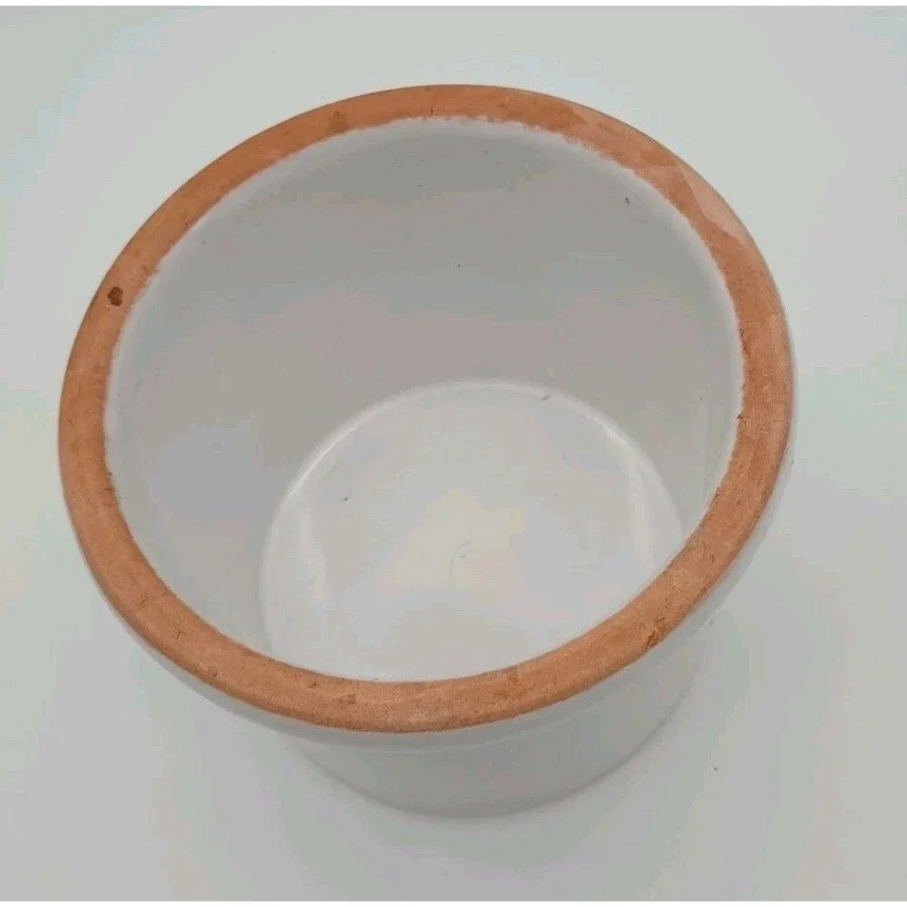 Vintage Primitive Pottery CROCK Bowl 4 1/2